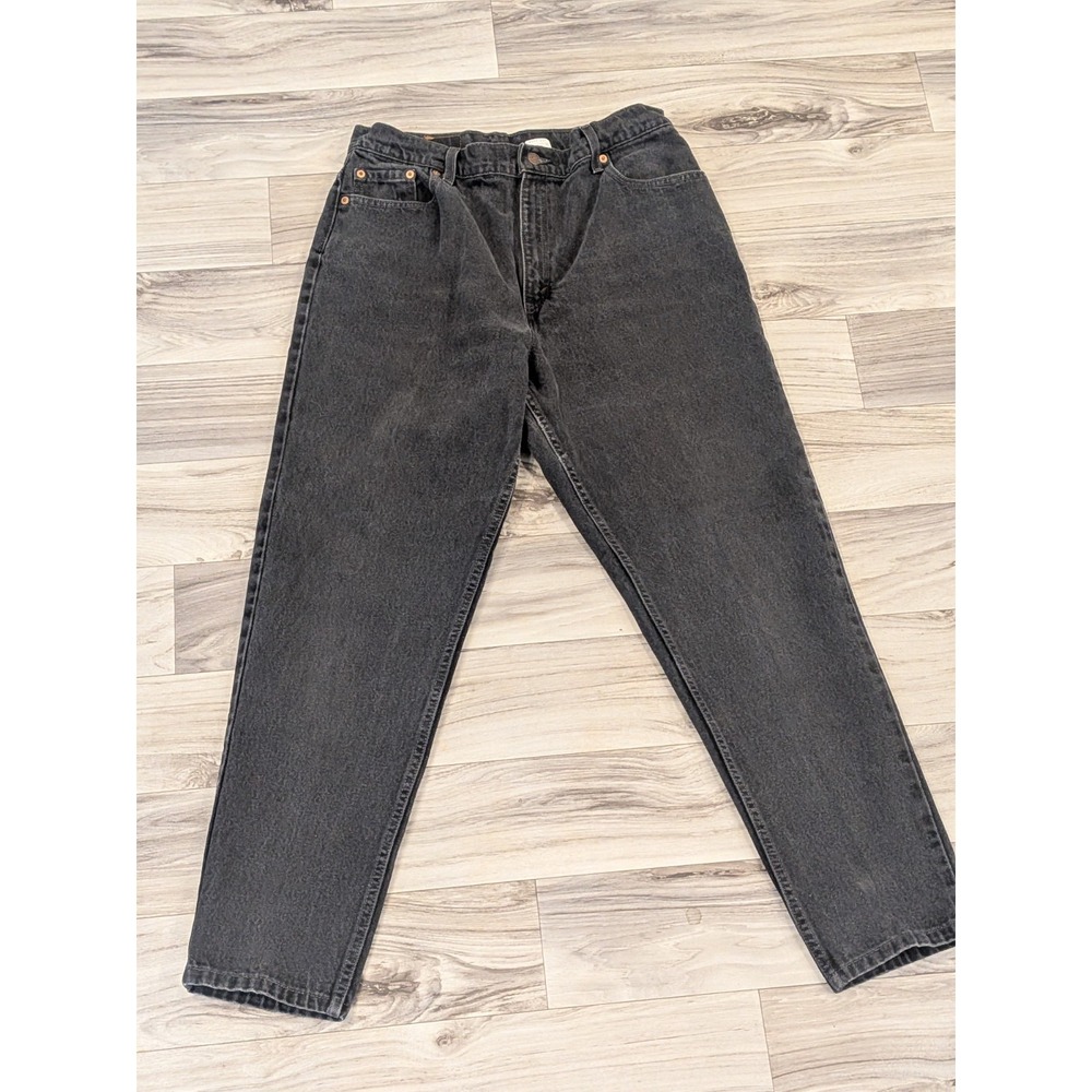 Vintage Levis Women's 550 Jeans Black Denim Relaxed Fit 32x30 Made in USA
